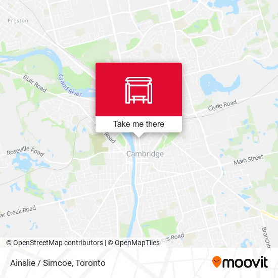 Ainslie / Simcoe map