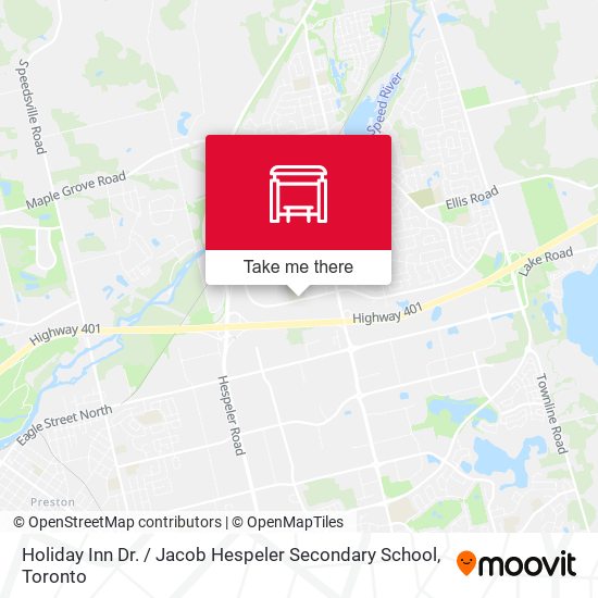Holiday Inn Dr. / Jacob Hespeler Secondary School map