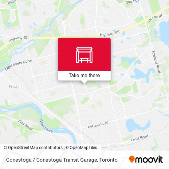 Conestoga / Conestoga Transit Garage map