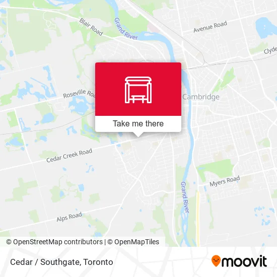 Cedar / Southgate map