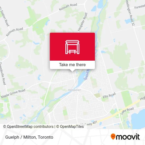 Guelph / Milton map