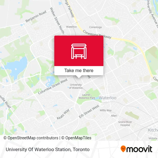 University Of Waterloo Station map