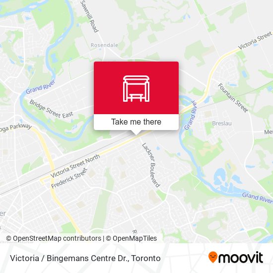 Victoria / Bingemans Centre Dr. map