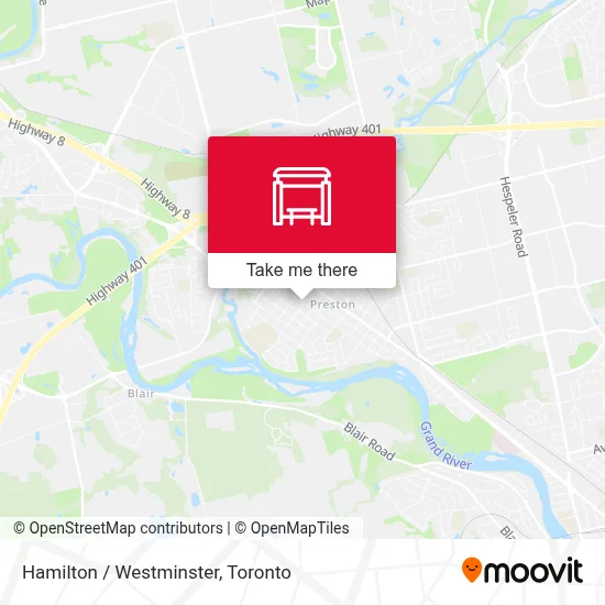 Hamilton / Westminster map