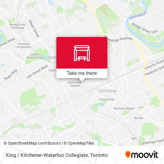 King / Kitchener-Waterloo Collegiate map