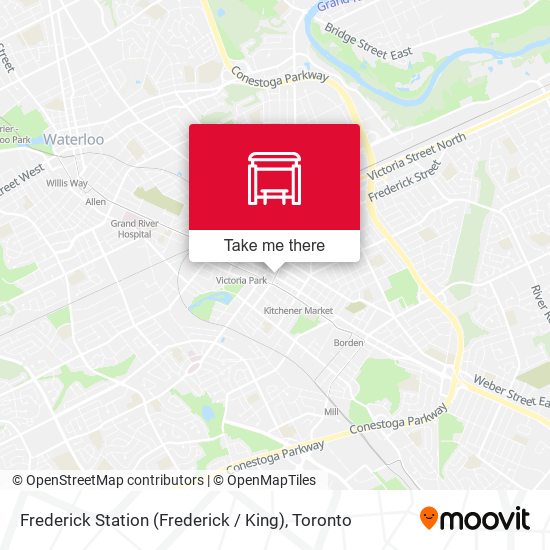 Frederick Station (Frederick / King) map