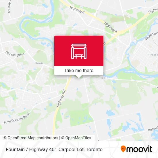 Fountain / Highway 401 Carpool Lot map