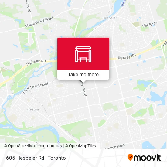605 Hespeler Rd. map