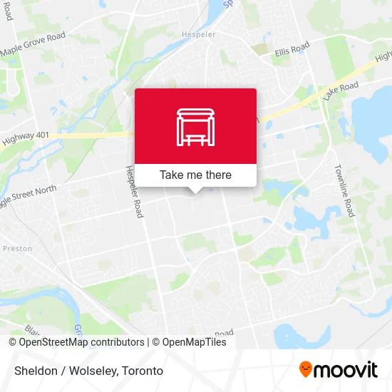 Sheldon / Wolseley map
