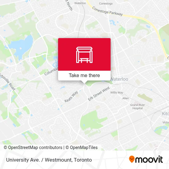 University Ave. / Westmount map