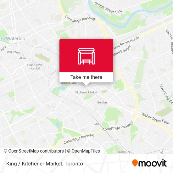 King / Kitchener Market map