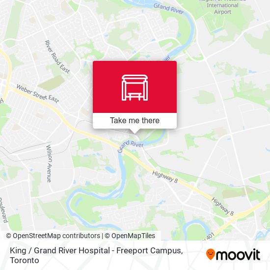 King / Grand River Hospital - Freeport Campus map