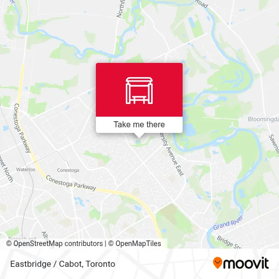 Eastbridge / Cabot map