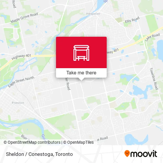 Sheldon / Conestoga map