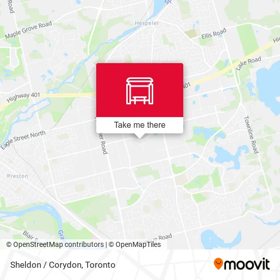 Sheldon / Corydon map