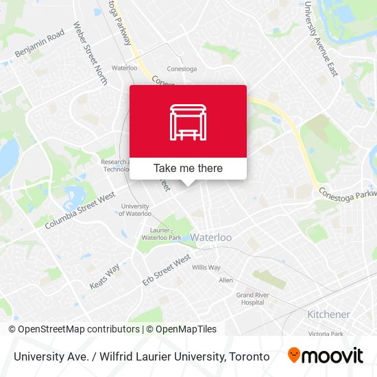 University Ave. / Wilfrid Laurier University map