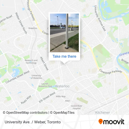 University Ave. / Weber map