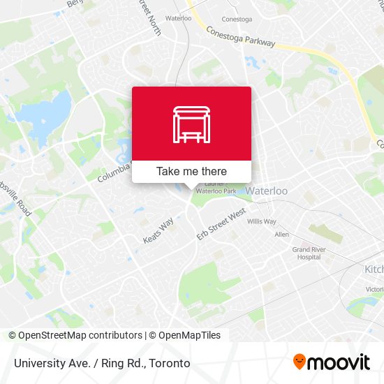 University Ave. / Ring Rd. map
