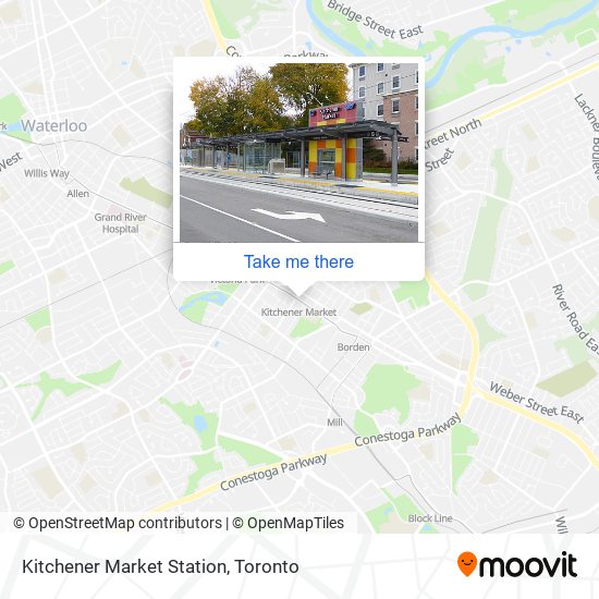 Kitchener Market Station map