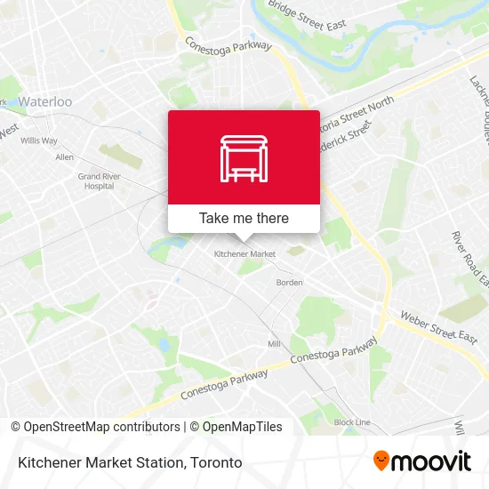 Kitchener Market Station map