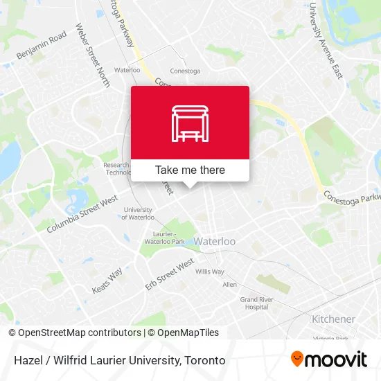 Hazel / Wilfrid Laurier University map