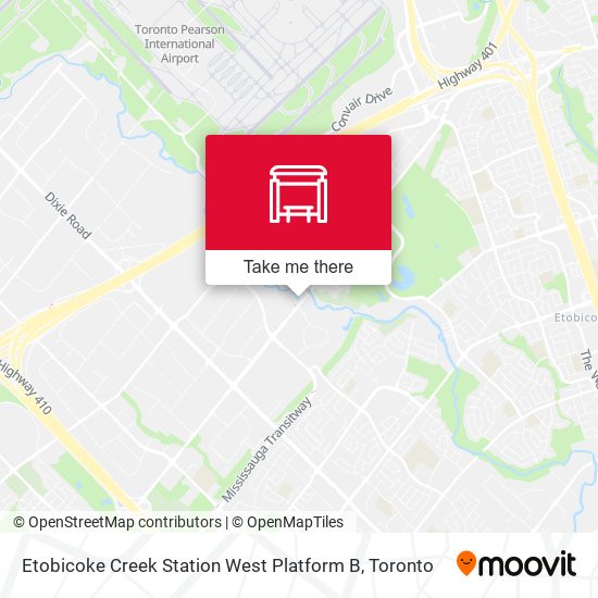 Etobicoke Creek Station West Platform B map