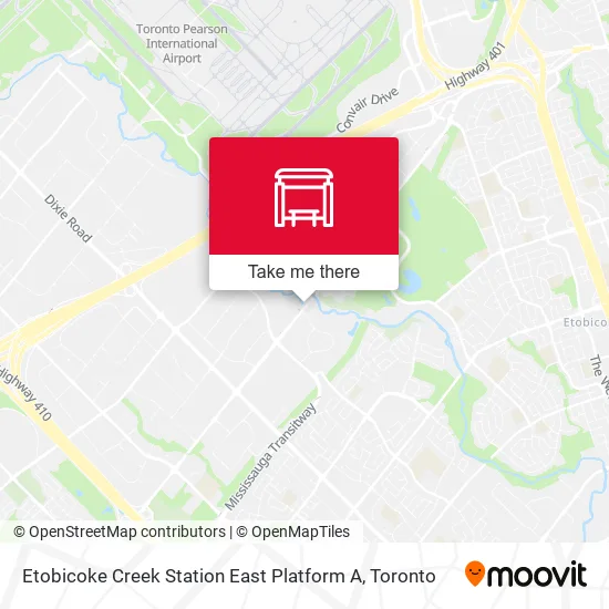Etobicoke Creek Station East Platform A map