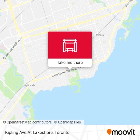 Kipling Ave.At Lakeshore map