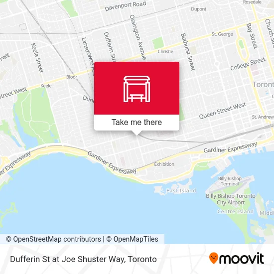 Dufferin St at Joe Shuster Way map