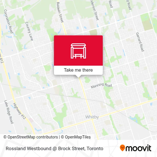 Rossland Westbound @ Brock Street map