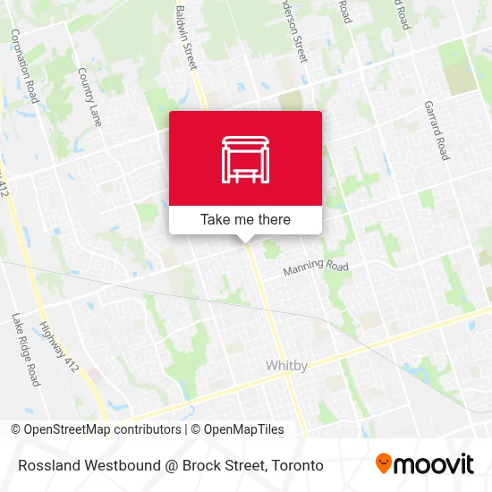Rossland Westbound @ Brock Street map