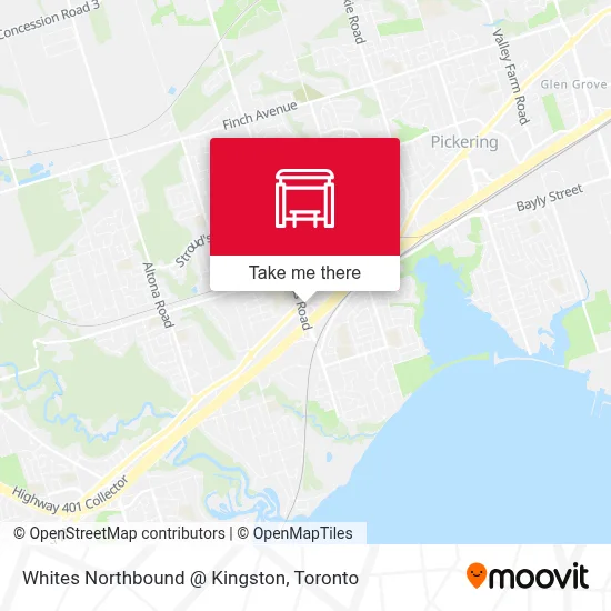Whites Northbound @ Kingston map