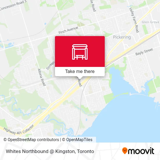 Whites Northbound @ Kingston map