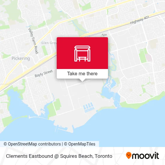 Clements Eastbound @ Squires Beach map
