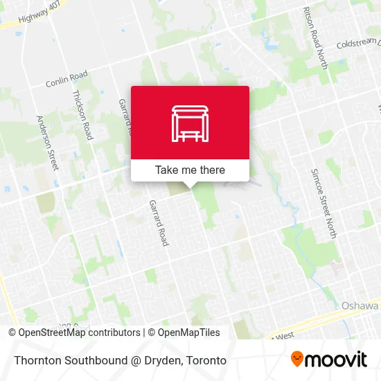 Thornton Southbound @ Dryden map