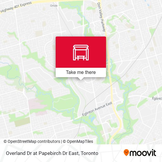 Overland Dr at Papebirch Dr East map