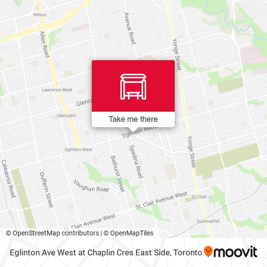 Eglinton Ave West at Chaplin Cres East Side map