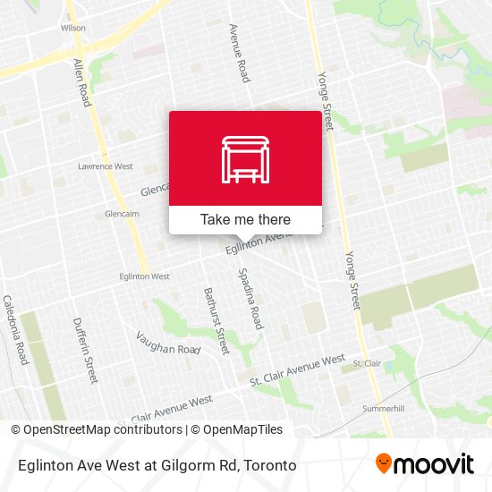 Eglinton Ave West at Gilgorm Rd map