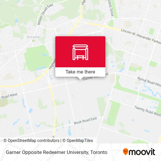 Garner Opposite Redeemer University map