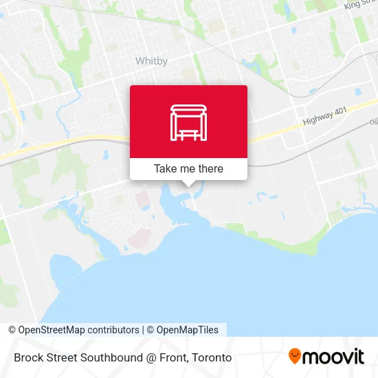 Brock Street Southbound @  Front map