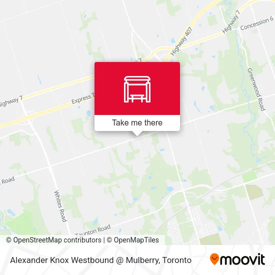 Alexander Knox Westbound @ Mulberry map