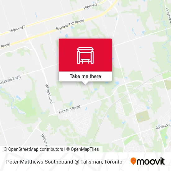 Peter Matthews Southbound @ Talisman map