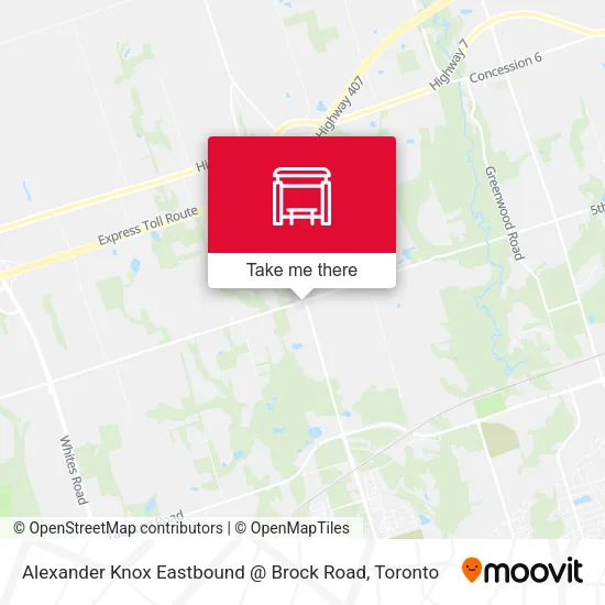 Alexander Knox Eastbound @ Brock Road map