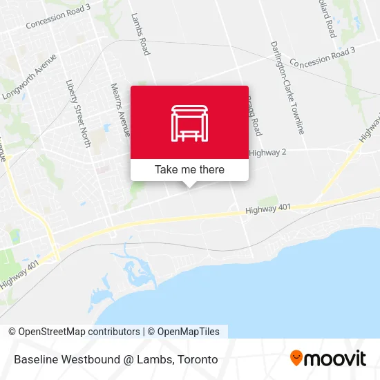 Baseline Westbound @ Lambs map