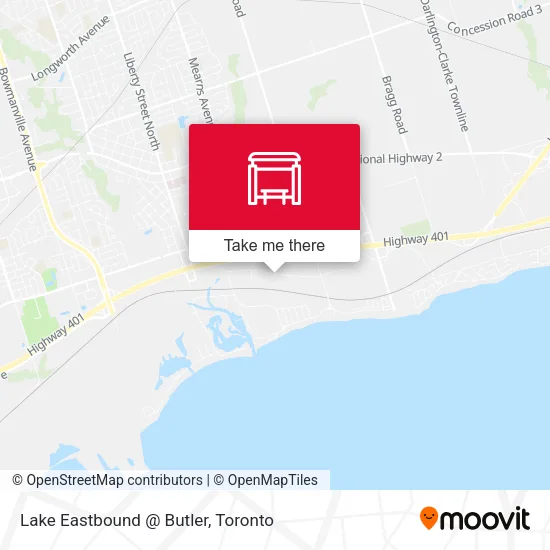 Lake Eastbound @ Butler map