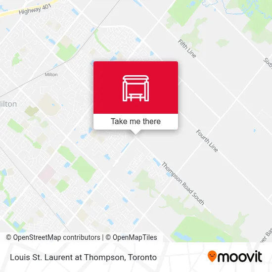 Louis St. Laurent at Thompson map