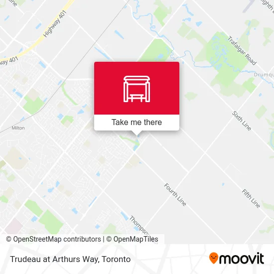 Trudeau at Arthurs Way map
