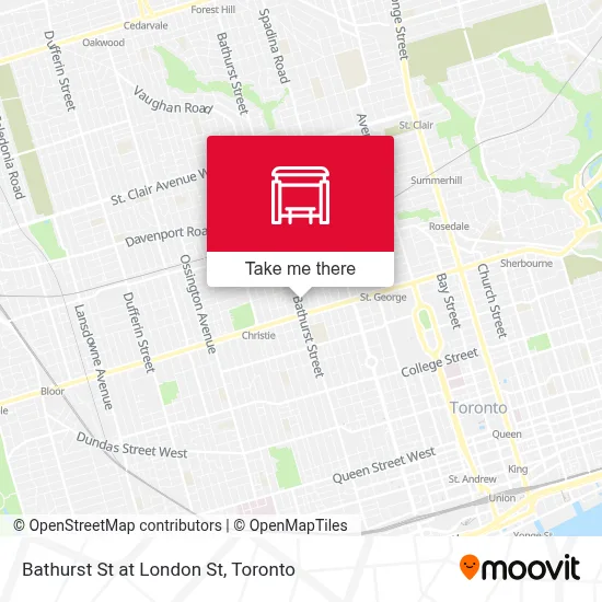 Bathurst St at London St map