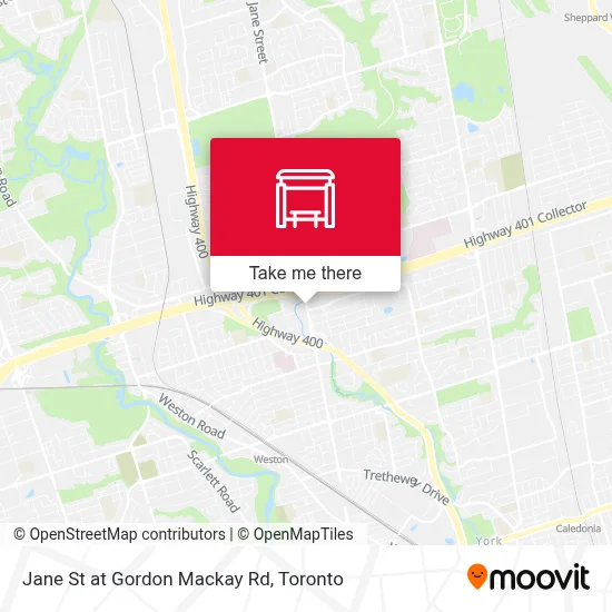 Jane St at Gordon Mackay Rd map