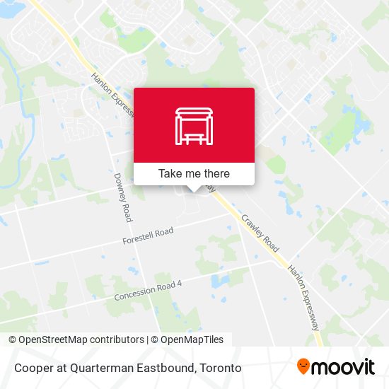 Cooper at Quarterman Eastbound map
